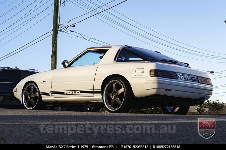 18x7.0 18x8.5 Simmons FR-1 Hyper Dark on MAZDA RX7