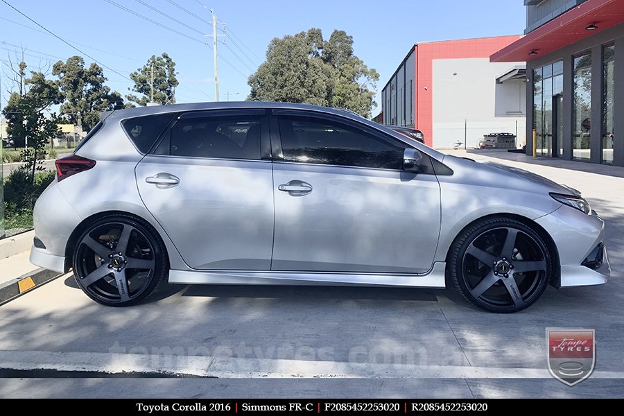 20x8.5 20x10 Simmons FR-C Black Tint NCT on TOYOTA COROLLA