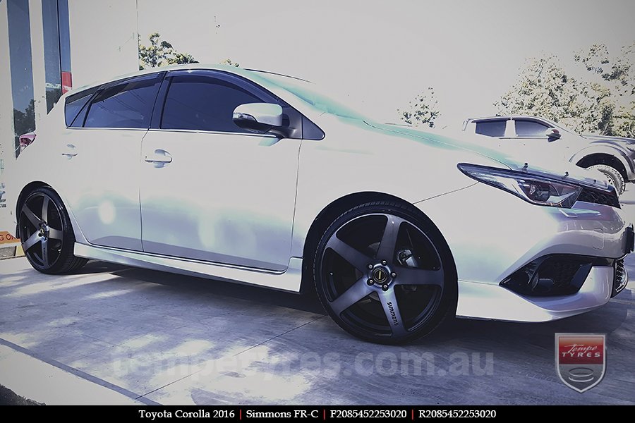 20x8.5 20x10 Simmons FR-C Black Tint NCT on TOYOTA COROLLA