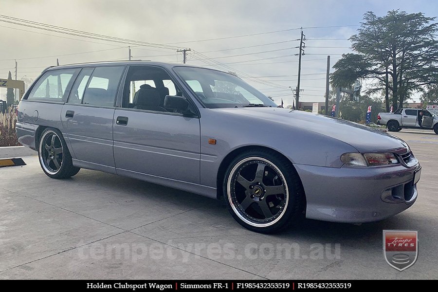 19x8.5 19x9.5 Simmons FR-1 Hyper Dark on HOLDEN CLUBSPORT