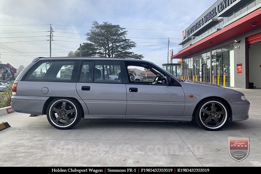 19x8.5 19x9.5 Simmons FR-1 Hyper Dark on HOLDEN CLUBSPORT