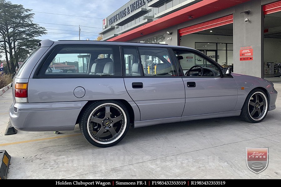 19x8.5 19x9.5 Simmons FR-1 Hyper Dark on HOLDEN CLUBSPORT