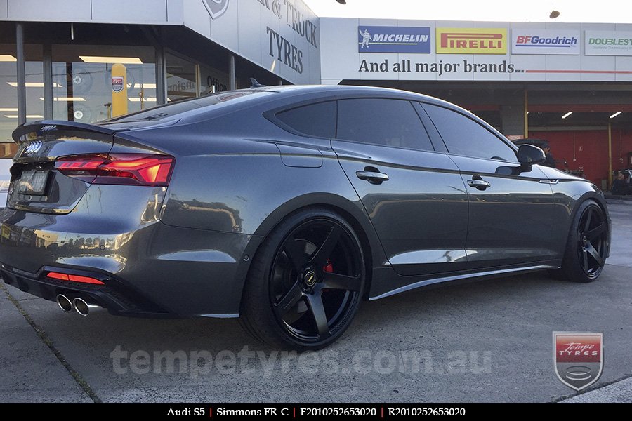 20x8.5 20x10 Simmons FR-C Satin Black NCT on AUDI S5