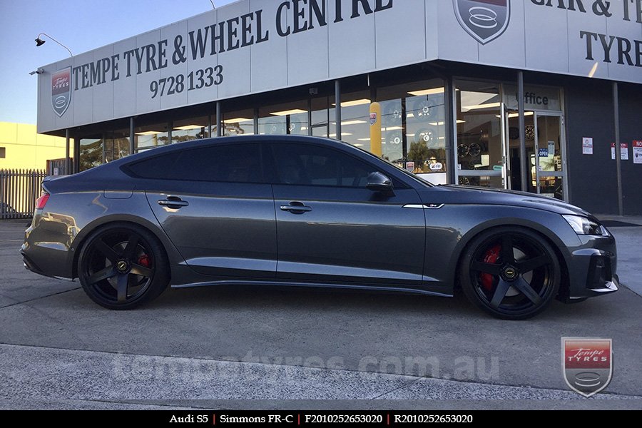 20x8.5 20x10 Simmons FR-C Satin Black NCT on AUDI S5