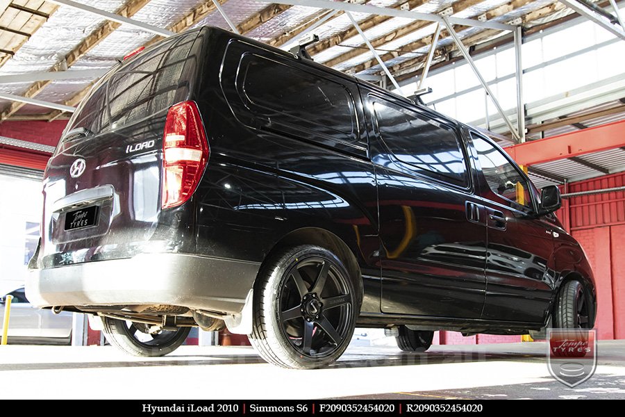 20x9.0 Simmons S6 Matte Black NCT on HYUNDAI iLOAD