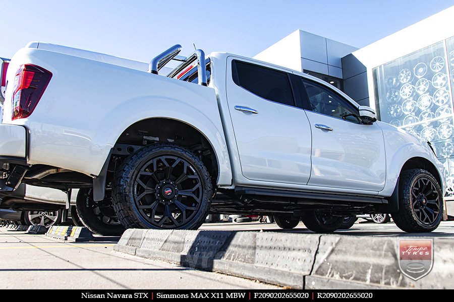 20x9.0 Simmons MAX X11 MBW on Nissan Navara