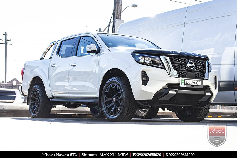 20x9.0 Simmons MAX X11 MBW on Nissan Navara