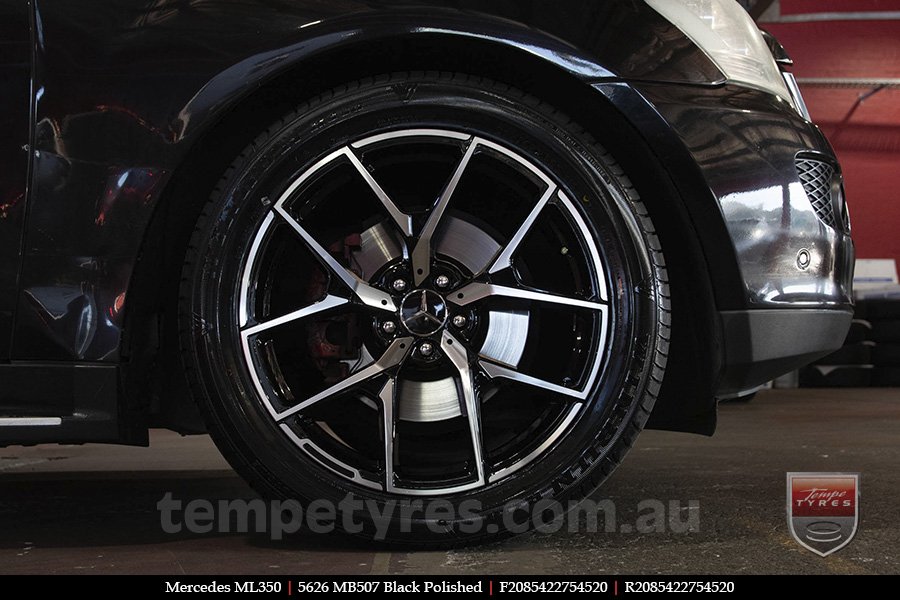 20x8.5 20x9.5 5626 MB507 Black Polished on MERCEDES ML-Class