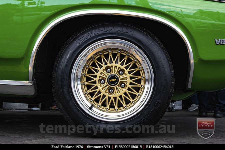 15x8.0 15x10 Simmons V51 GBM on FORD FAIRLANE