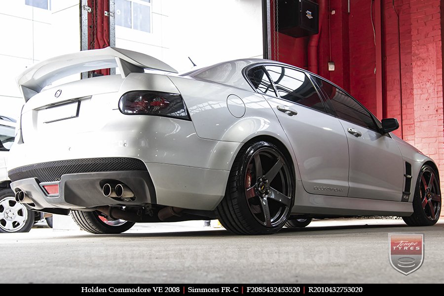 20x8.5 20x10 Simmons FR-C Hyper Dark NCT on HOLDEN COMMODORE VE