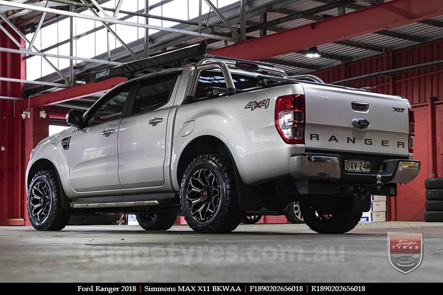 18x9.0 Simmons MAX X11 BKWAA on FORD RANGER