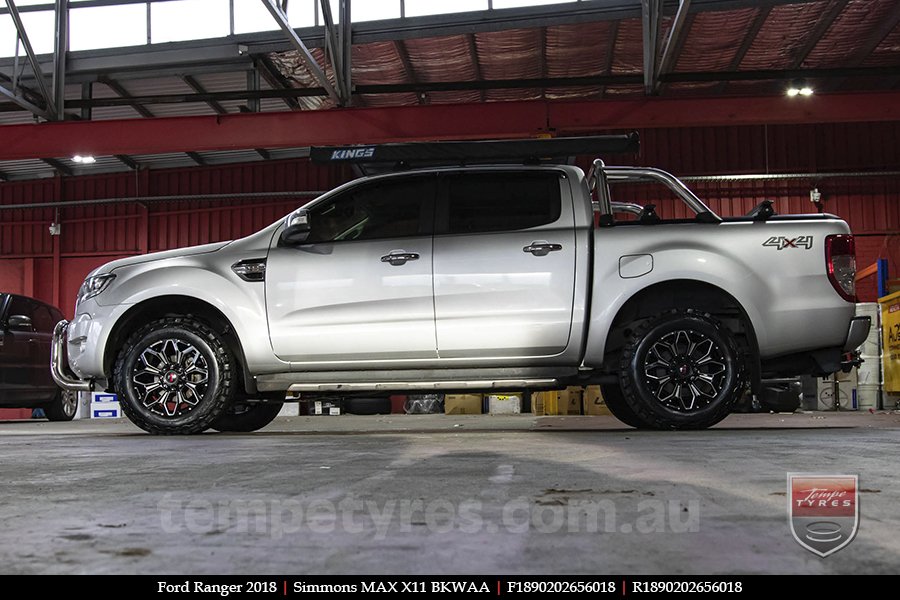 18x9.0 Simmons MAX X11 BKWAA on FORD RANGER