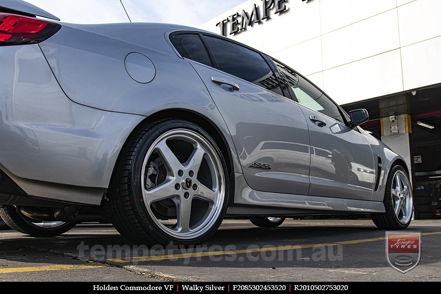 20x8.5 20x10 Walky Silver on HOLDEN COMMODORE VF