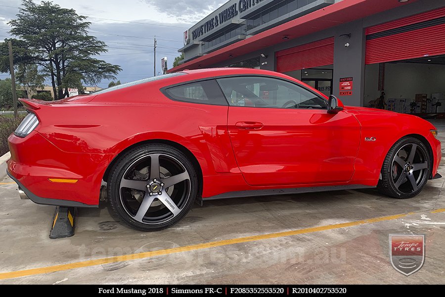 20x8.5 20x10 Simmons FR-C Black Tint NCT on FORD MUSTANG