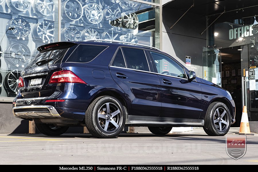 18x8.0 18x9.0 Simmons FR-C Black Tint NCT on MERCEDES ML-Class