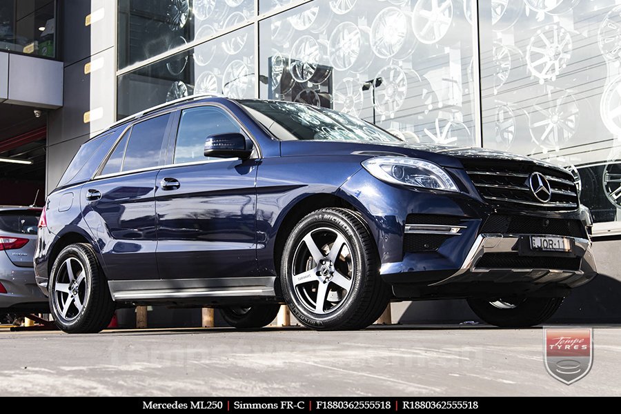 18x8.0 18x9.0 Simmons FR-C Black Tint NCT on MERCEDES ML-Class