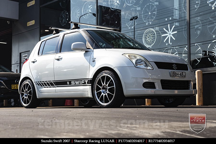 17x7.5 Starcorp Racing LUNAR on SUZUKI SWIFT