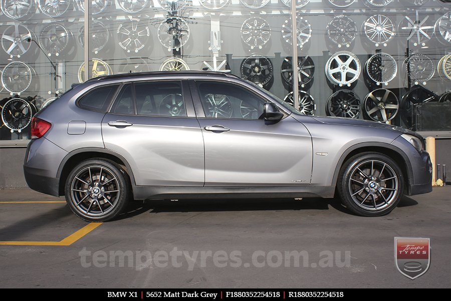 18x8.0 5652 Matt Dark Grey on BMW X1