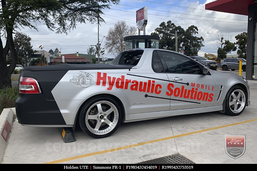 19x8.5 19x9.5 Simmons FR-1 Silver on HOLDEN UTE