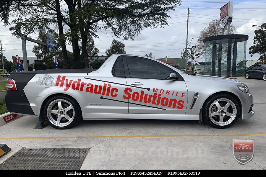 19x8.5 19x9.5 Simmons FR-1 Silver on HOLDEN UTE