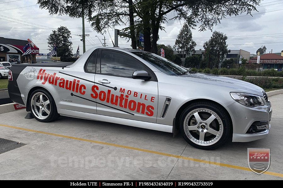 19x8.5 19x9.5 Simmons FR-1 Silver on HOLDEN UTE