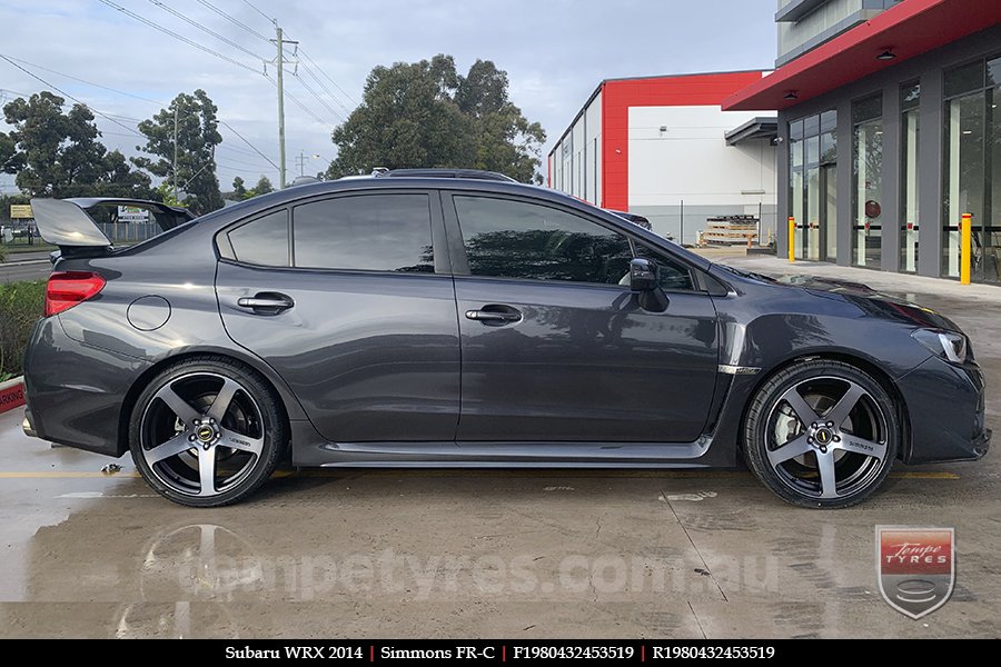 19x8.0 19x9.0 Simmons FR-C Black Tint NCT on SUBARU WRX