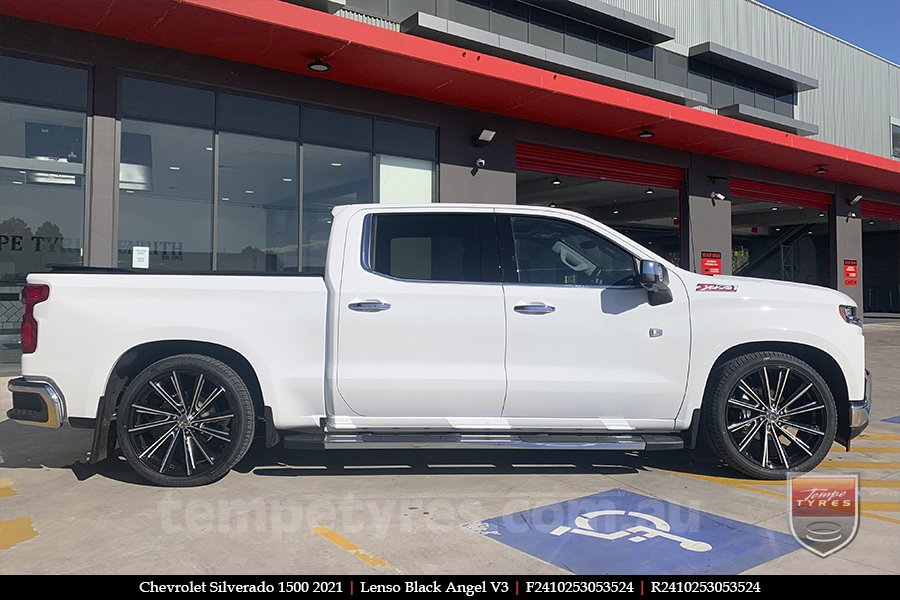 24x10 Lenso Black Angel V3 on CHEVROLET SILVERADO