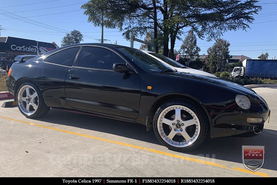 18x8.5 18x9.5 Simmons FR-1 Silver on TOYOTA CELICA