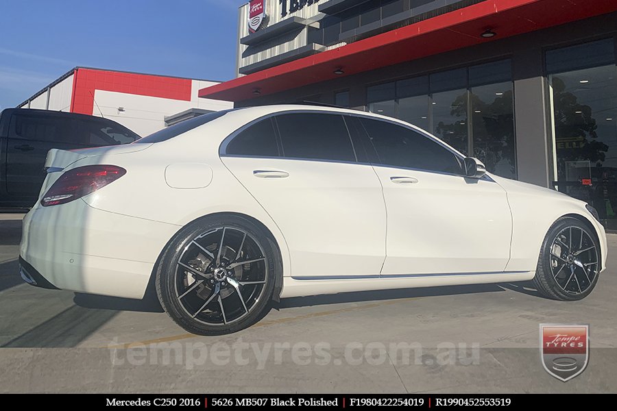 19x8.0 19x9.0 5626 MB507 Black Polished on MERCEDES C-Class