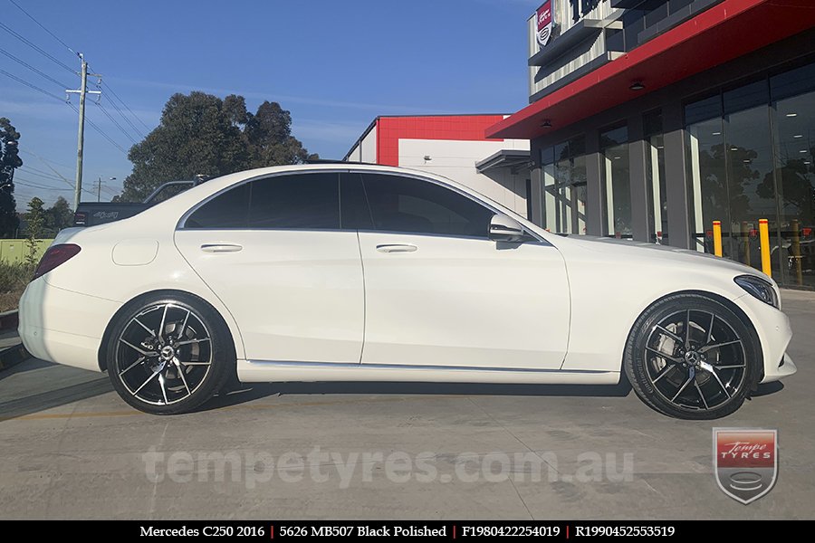 19x8.0 19x9.0 5626 MB507 Black Polished on MERCEDES C-Class