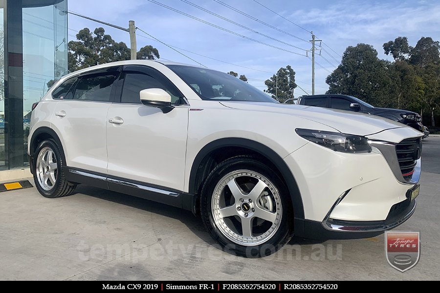 20x8.5 20x9.5 Simmons FR-1 Silver on MAZDA CX9