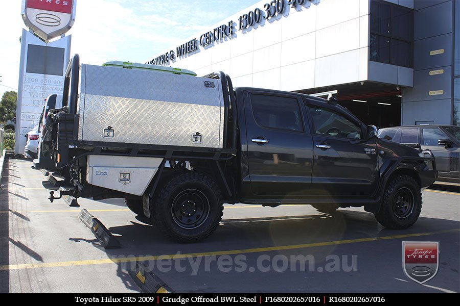 16x8.0 Grudge Offroad BWL Steel on TOYOTA HILUX SR5