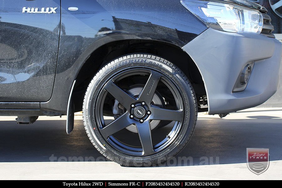 20x8.5 20x10 Simmons FR-C Satin Black NCT on TOYOTA HILUX