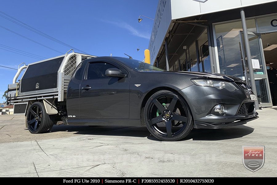 20x8.5 20x10 Simmons FR-C Satin Black NCT on FORD FALCON