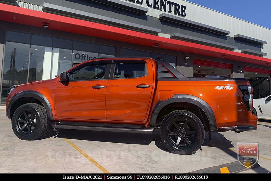 18x9.0 Simmons S6 Matte Black NCT on ISUZU D-MAX