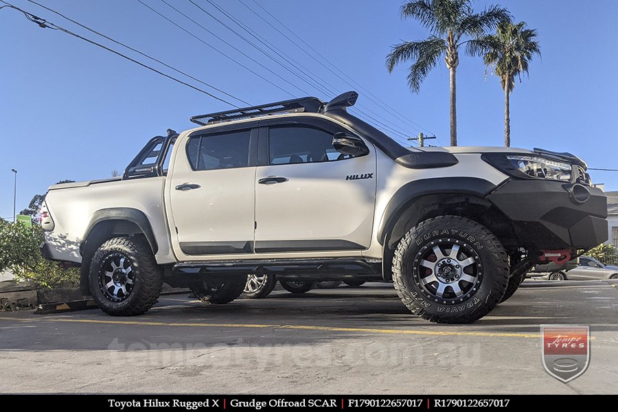 17x9.0 Grudge Offroad SCAR on TOYOTA HILUX