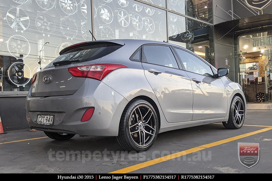 17x7.5 Lenso Jager Bayern BKF on HYUNDAI i30