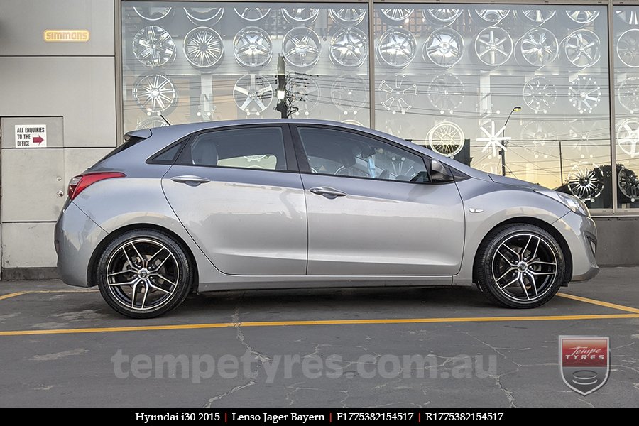 17x7.5 Lenso Jager Bayern BKF on HYUNDAI i30