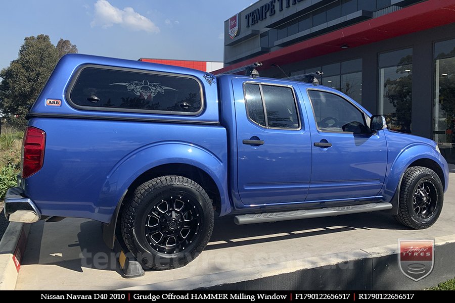 17x9.0 Grudge Offroad HAMMER Milling Window on NISSAN NAVARA D40 