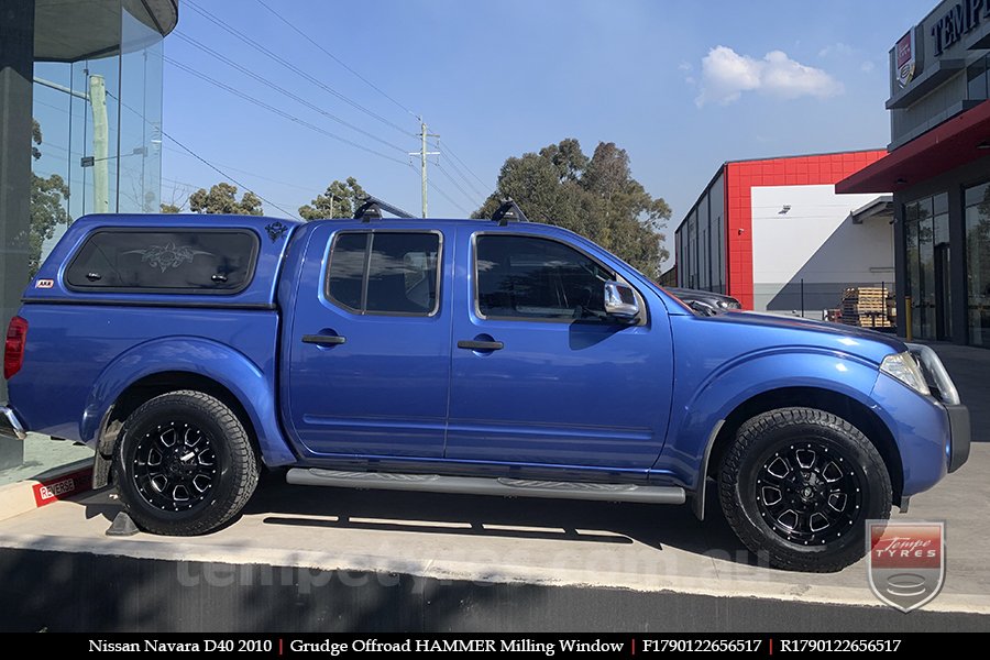 17x9.0 Grudge Offroad HAMMER Milling Window on NISSAN NAVARA D40 