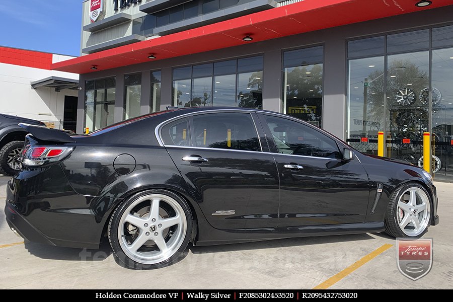 20x8.5 20x9.5 Walky Silver on HOLDEN COMMODORE VF