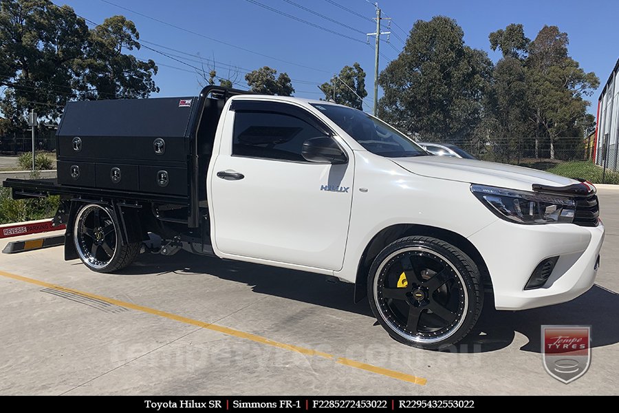 22x8.5 22x9.5 Simmons FR-1 Gloss Black Mirror Lip on TOYOTA HILUX