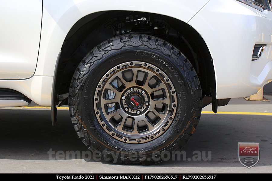 17x9.0 Simmons MAX X12 OBDFW on TOYOTA PRADO