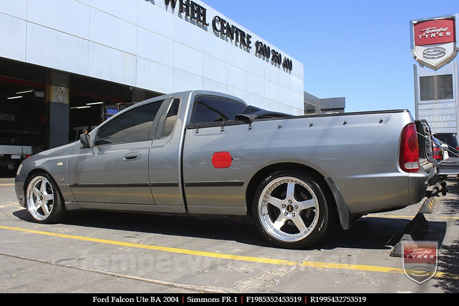 19x8.5 19x9.5 Simmons FR-1 Silver on FORD FALCON