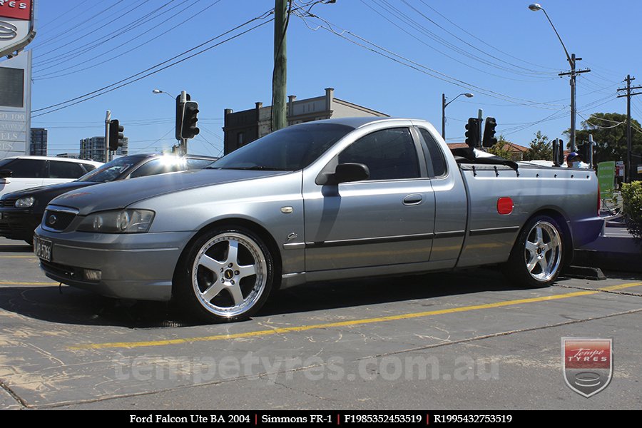 19x8.5 19x9.5 Simmons FR-1 Silver on FORD FALCON