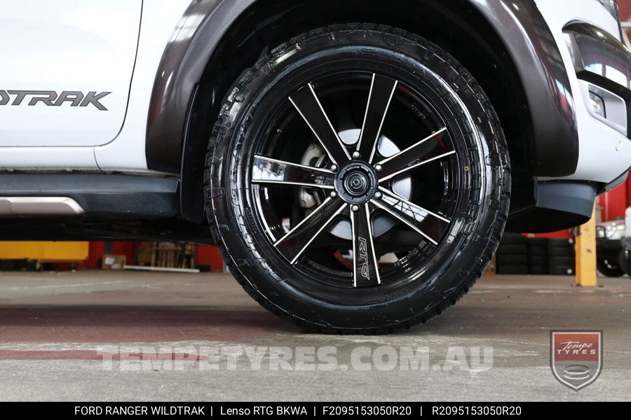 20x9.5 Lenso RTG BKWA on FORD RANGER WILDTRAK