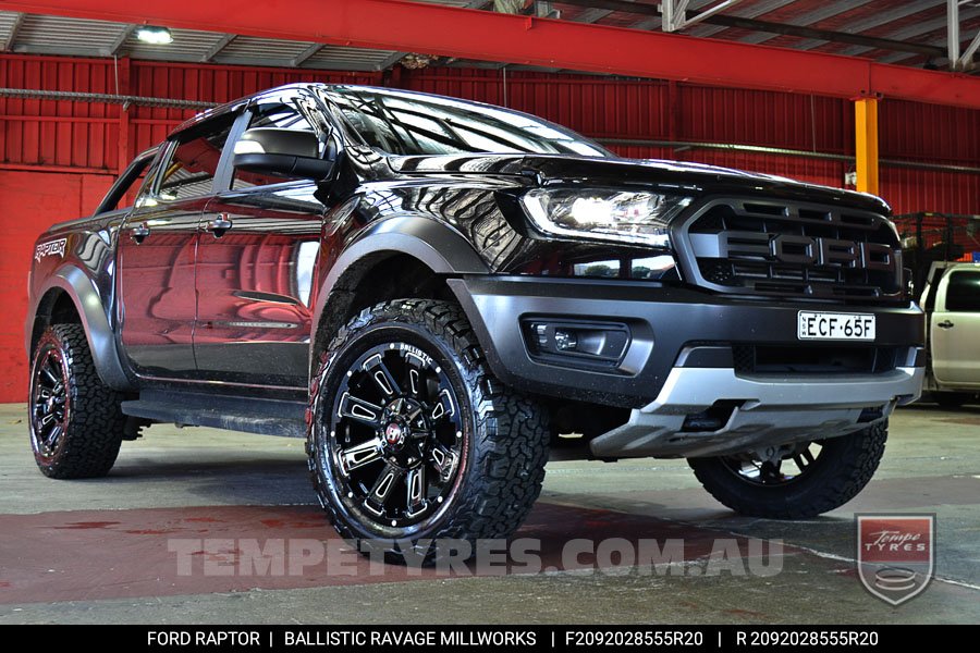 20x9.0 Ballistic Ravage Millworks on Ford Ranger Raptor