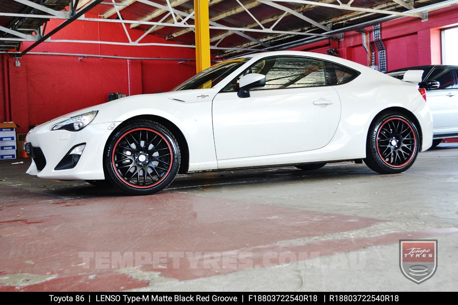 18x8.0 Lenso Type-M MBRG on Toyota 86