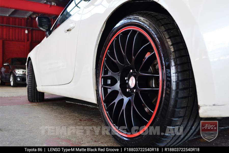18x8.0 Lenso Type-M MBRG on Toyota 86
