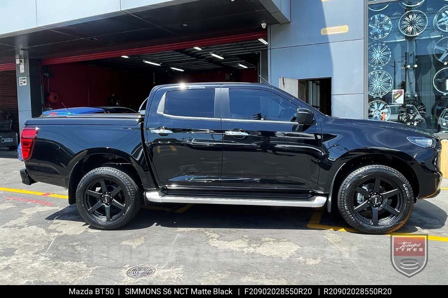 20x9.0 Simmons S6 Matte Black NCT on Mazda BT50